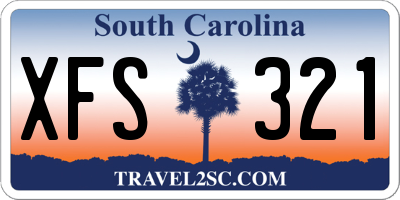 SC license plate XFS321