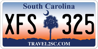 SC license plate XFS325