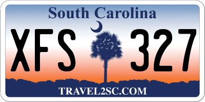 SC license plate XFS327
