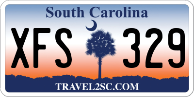 SC license plate XFS329