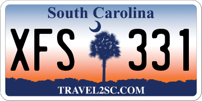 SC license plate XFS331