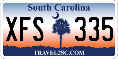 SC license plate XFS335