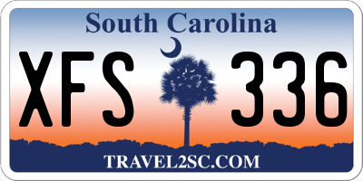 SC license plate XFS336