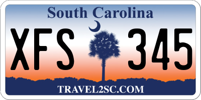 SC license plate XFS345