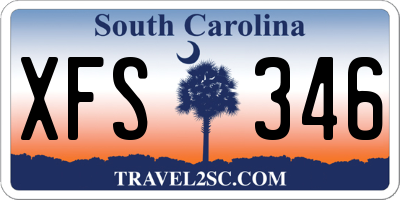 SC license plate XFS346