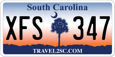 SC license plate XFS347