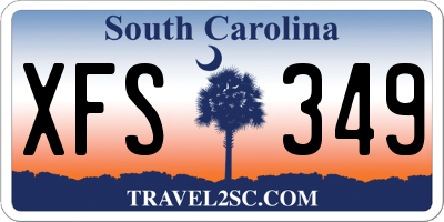 SC license plate XFS349