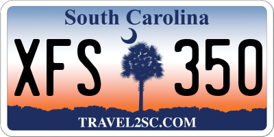 SC license plate XFS350