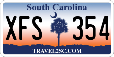SC license plate XFS354