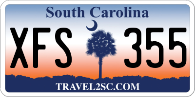 SC license plate XFS355
