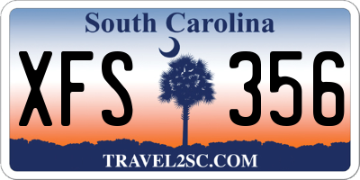 SC license plate XFS356
