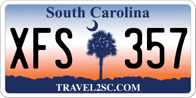 SC license plate XFS357