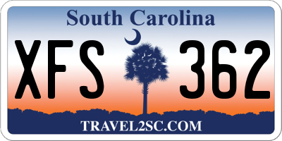 SC license plate XFS362