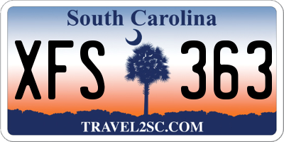 SC license plate XFS363