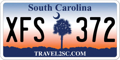 SC license plate XFS372