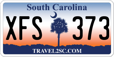 SC license plate XFS373