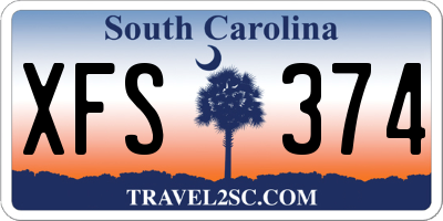 SC license plate XFS374