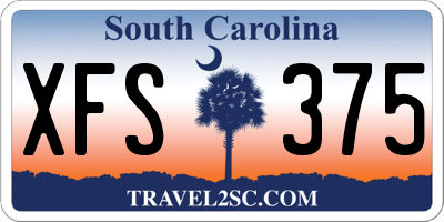 SC license plate XFS375