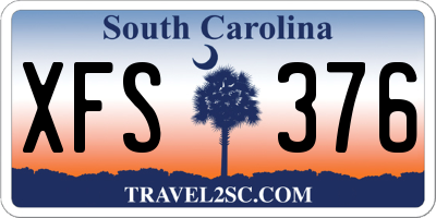 SC license plate XFS376