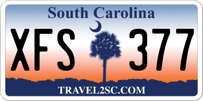 SC license plate XFS377