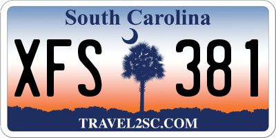 SC license plate XFS381