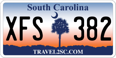 SC license plate XFS382