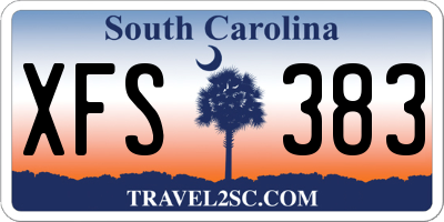SC license plate XFS383