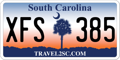 SC license plate XFS385