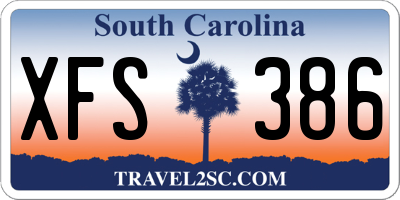 SC license plate XFS386