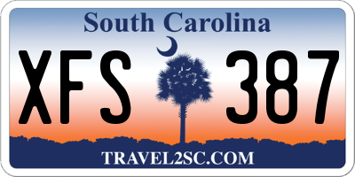 SC license plate XFS387