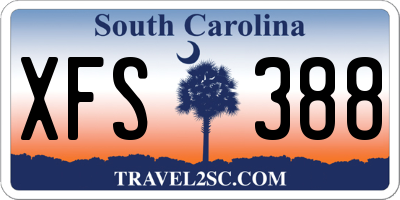 SC license plate XFS388