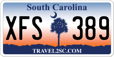 SC license plate XFS389