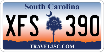 SC license plate XFS390