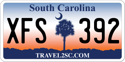 SC license plate XFS392