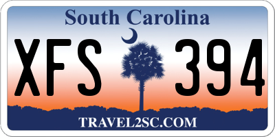 SC license plate XFS394