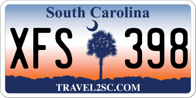 SC license plate XFS398