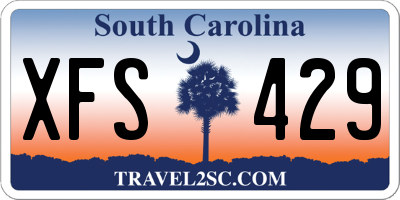 SC license plate XFS429