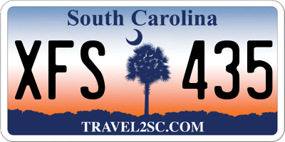 SC license plate XFS435