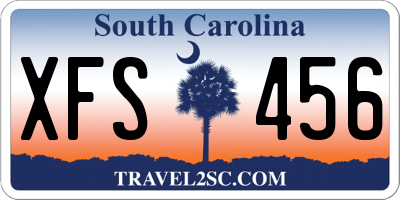 SC license plate XFS456