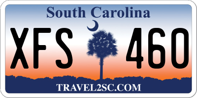 SC license plate XFS460