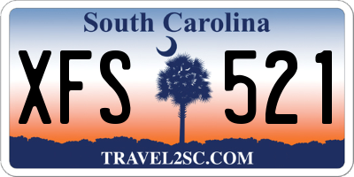 SC license plate XFS521