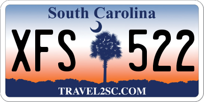 SC license plate XFS522
