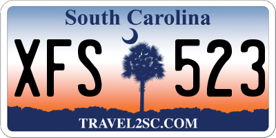 SC license plate XFS523