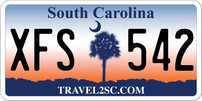 SC license plate XFS542