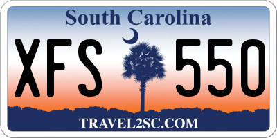 SC license plate XFS550