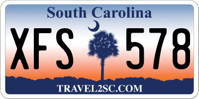 SC license plate XFS578