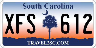 SC license plate XFS612