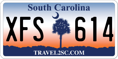 SC license plate XFS614