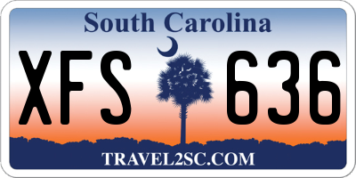 SC license plate XFS636
