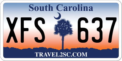 SC license plate XFS637
